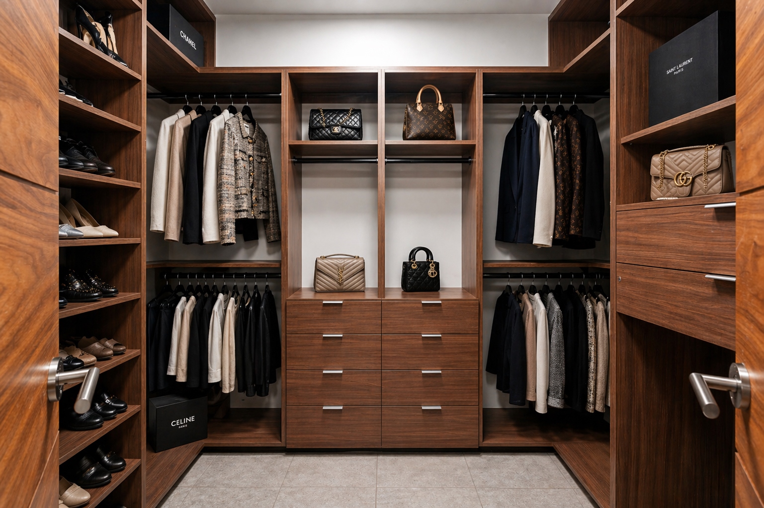 Walk-in closet fully fitted