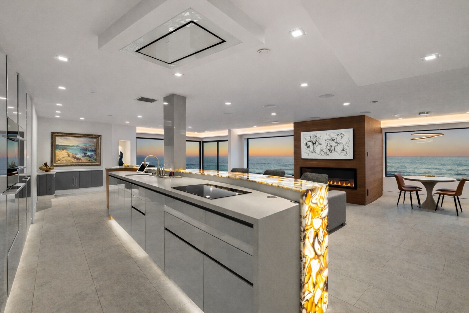 Italian cabinetry and ocean views