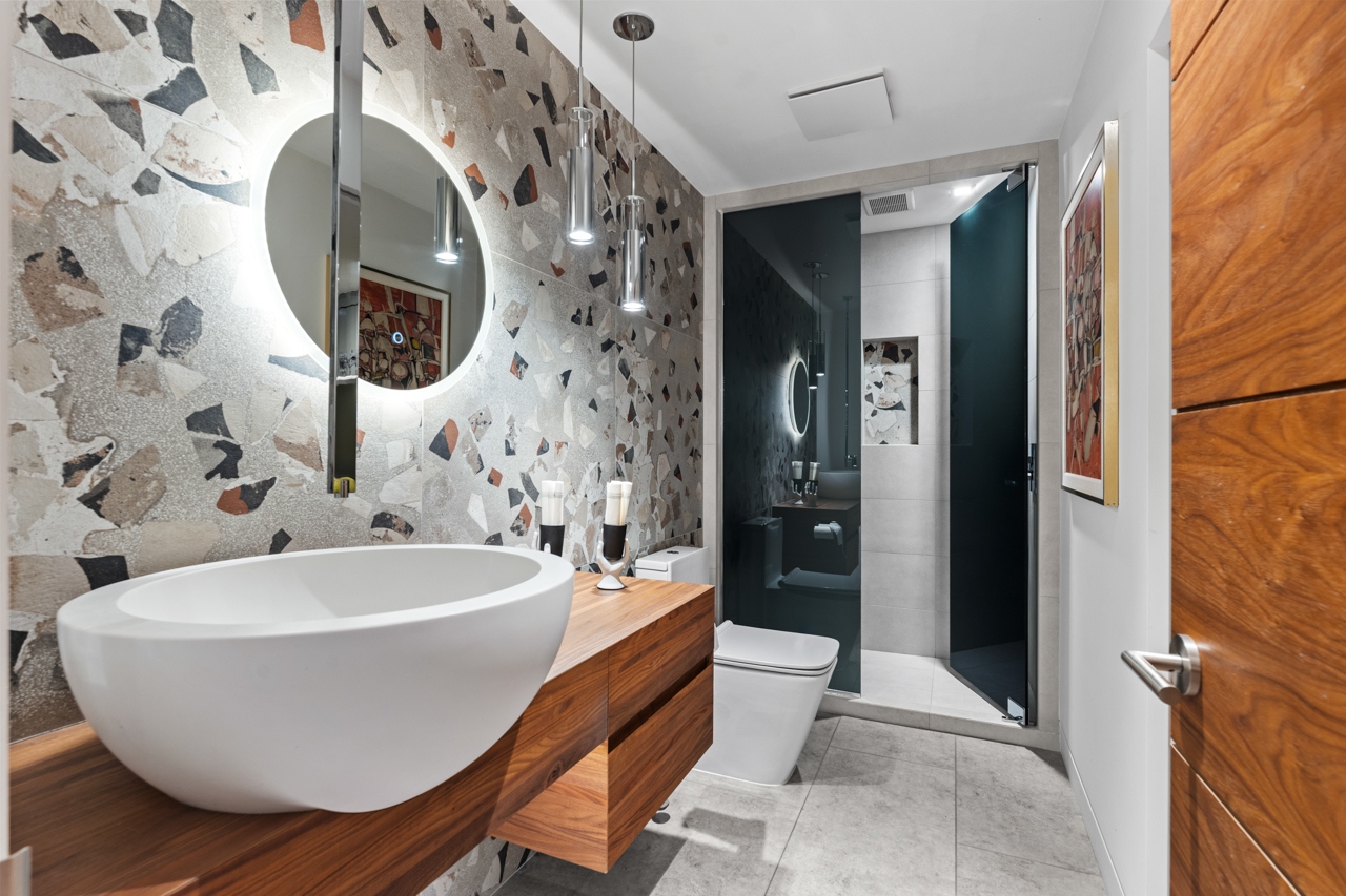 Guest bathroom with premium fixtures